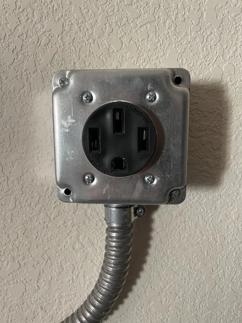 NEMA 14-50 outlet installed for Smart Home Electrical in Oakmont