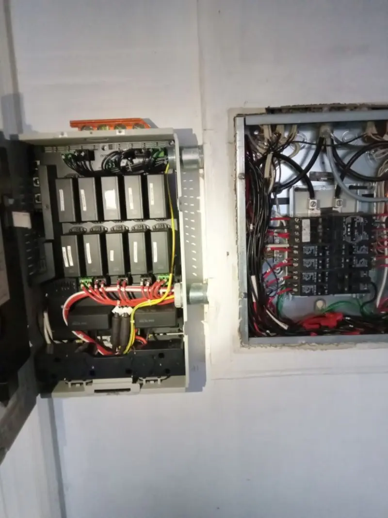 Electrical panel upgrade completed for Security Camera Wiring in Oakmont